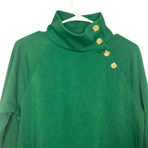 J.Crew factory mock neck sweatshirt green women size extra small